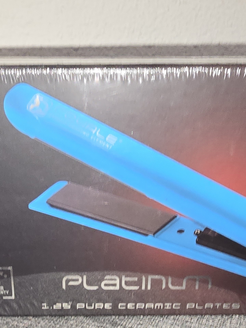 Platinum Blue Ceramic Hair Straightener - Smooth Styling Iron